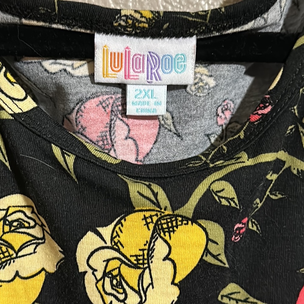 LulaRoe Irma 2xl black and floral. NWOT - Picture 2 of 5